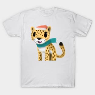 Cute Leopard Drawing T-Shirt